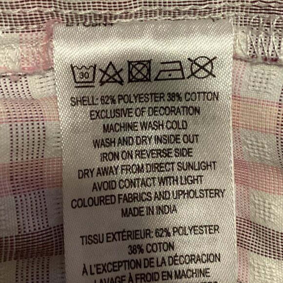 French Connection Women's Pink Grey Check Smocked Midi Sun Dress Size S Vacation - Picture 8 of 8